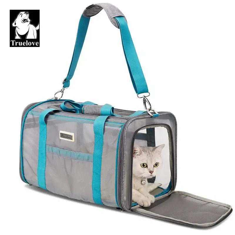 Sac de transport pour chien Truelove Adventure avec chat à l’intérieur, respirant et confortable