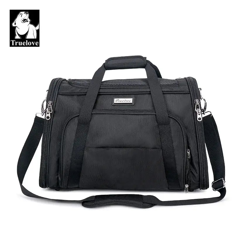 Sac de transport pour chien Truelove Trekker en tissu Oxford avec poignées et bandoulière
