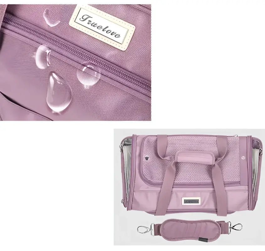 Sac de transport pour chien Truelove Trekker en tissu Oxford avec panneau en mesh