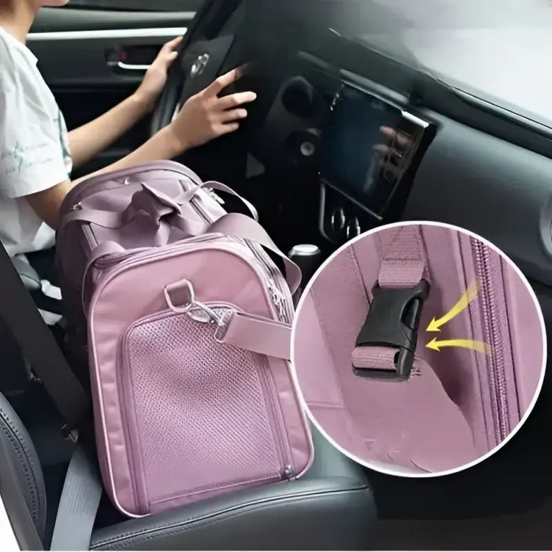 Sac de transport pour chien Truelove Trekker en tissu Oxford avec fenêtre en mesh et boucle de fixation