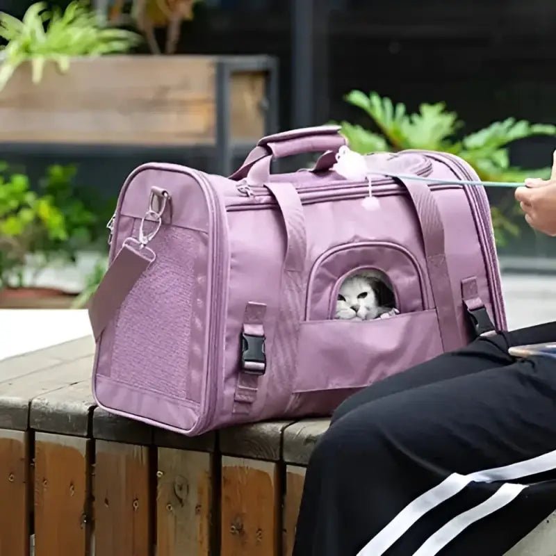 Sac de transport pour chien Truelove Trekker en tissu Oxford avec panneau en mesh