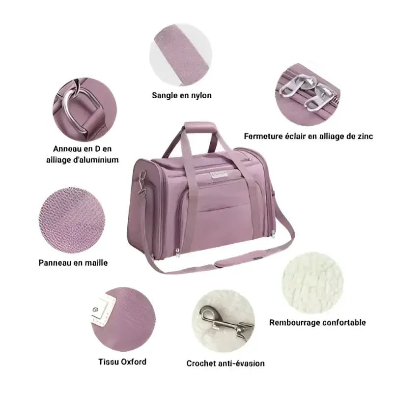 Sac de transport pour chien Truelove Trekker en tissu Oxford avec détails fonctionnels