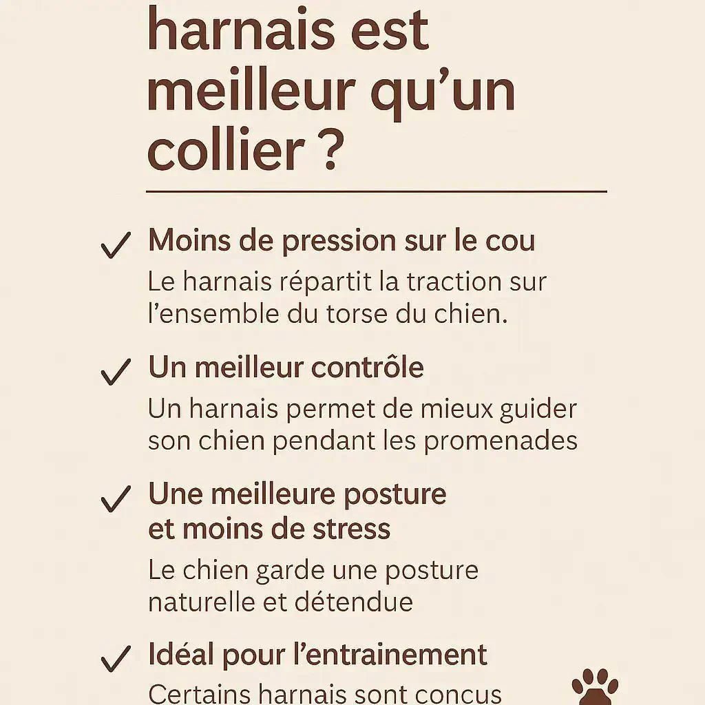 Collier pour Chien ou Harnais Découvrez L'accessoire Idéal pour la Promenade - Pattes et Trésors