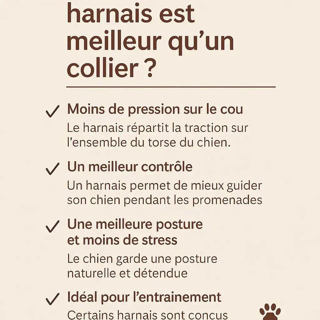 Collier pour Chien ou Harnais Découvrez L'accessoire Idéal pour la Promenade - Pattes et Trésors