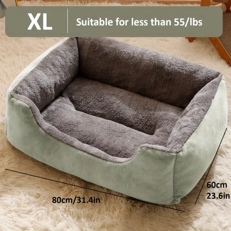 Coussin rectangulaire en peluche douilète pour chiens extra small, 1pc Cozy Plush Dog Bed