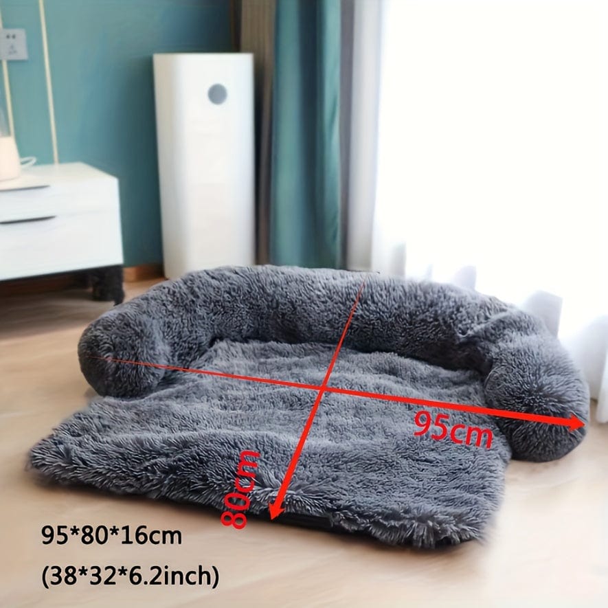 Plaid à poils doux pour chien et chat, canapé avec rebords pour le confort