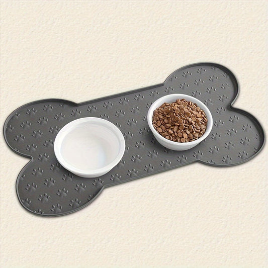 Tapis de nourriture pour chiens en forme d’os avec bols, accessoires pour chiens fiables