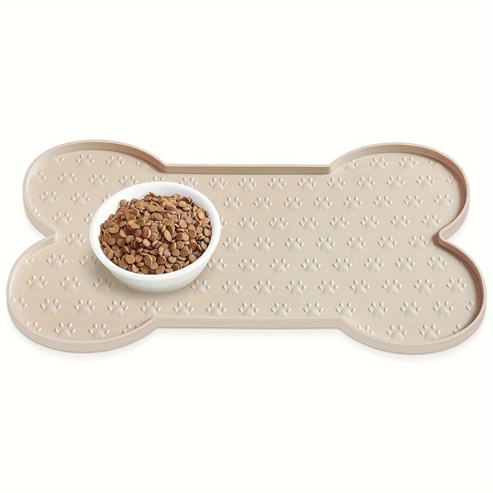 Tapis de nourriture pour chien en forme d’os avec pattes, parfait pour le dog feeding