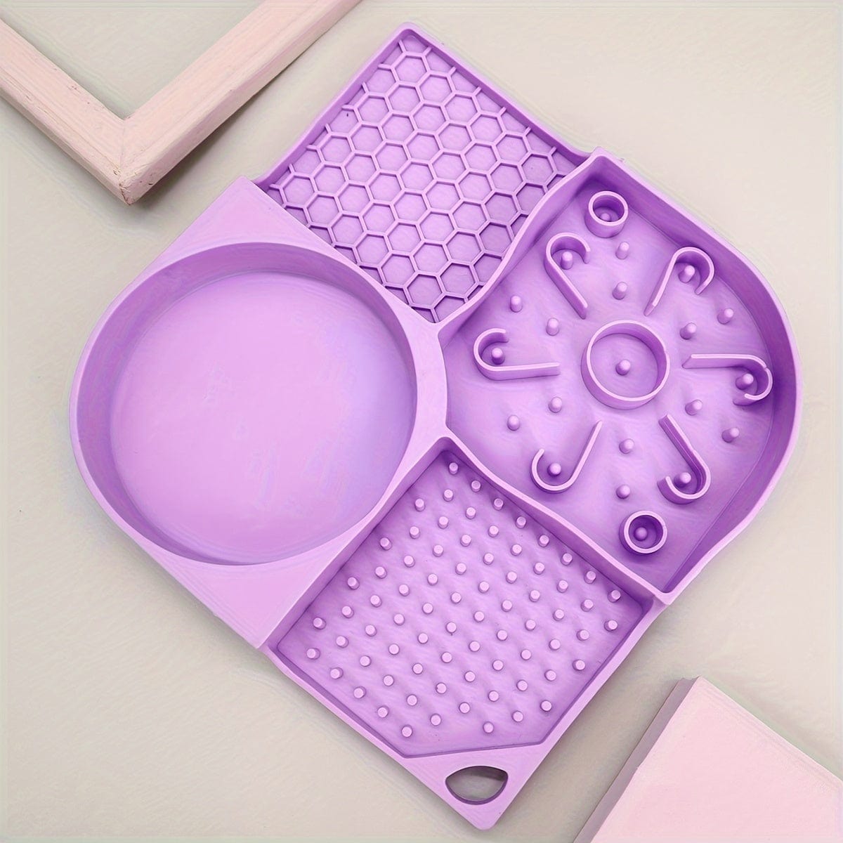 Tapis en silicone violet pour chien lent, accessoires pour chiens, anti-dérapant