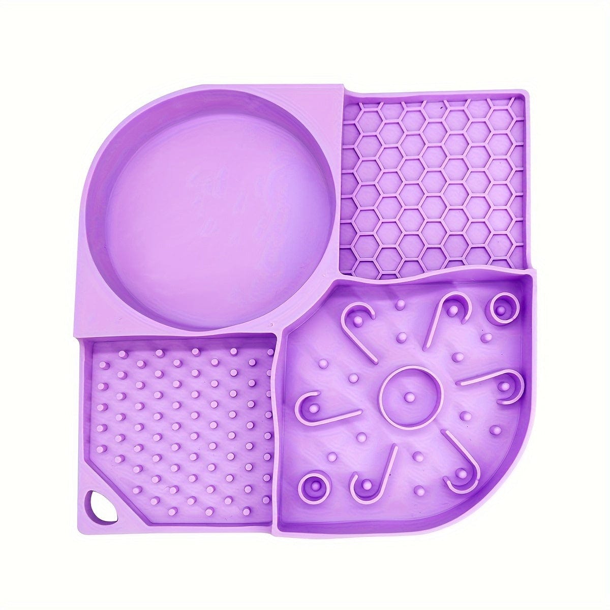 Purple silicone dog slow feeder with suction cups, perfect accessoires pour chiens