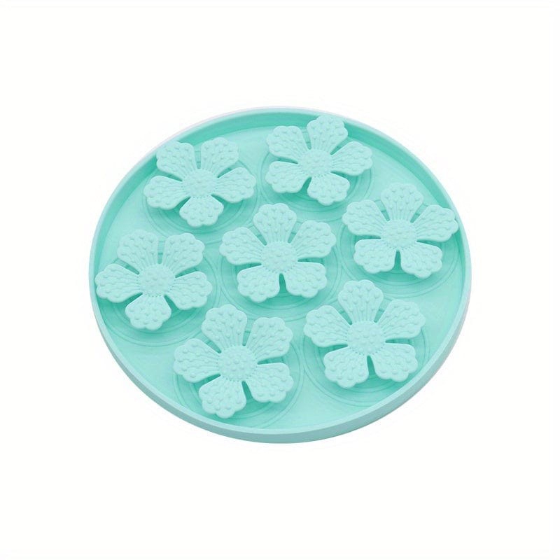 Moule en silicone en forme de fleur vert menthe pour ralentir l’alimentation des chiens