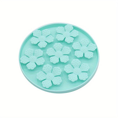 Moule en silicone en forme de fleur vert menthe pour ralentir l’alimentation des chiens
