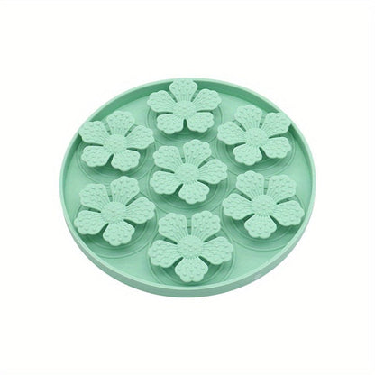 Mangeoire lente verte à fleurs en silicone pour chiens, accessoires pour chiens cools