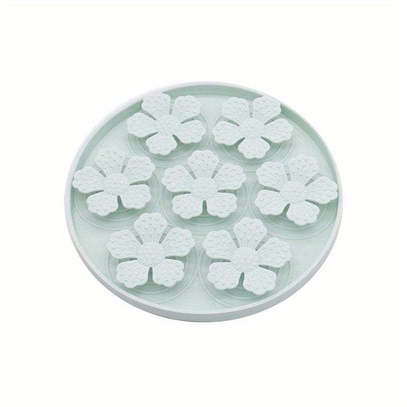 Gobelet en silicone en forme de fleur bleue pour slow feeder, accessoires pour chiens