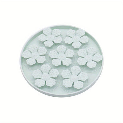Gobelet en silicone en forme de fleur bleue pour slow feeder, accessoires pour chiens