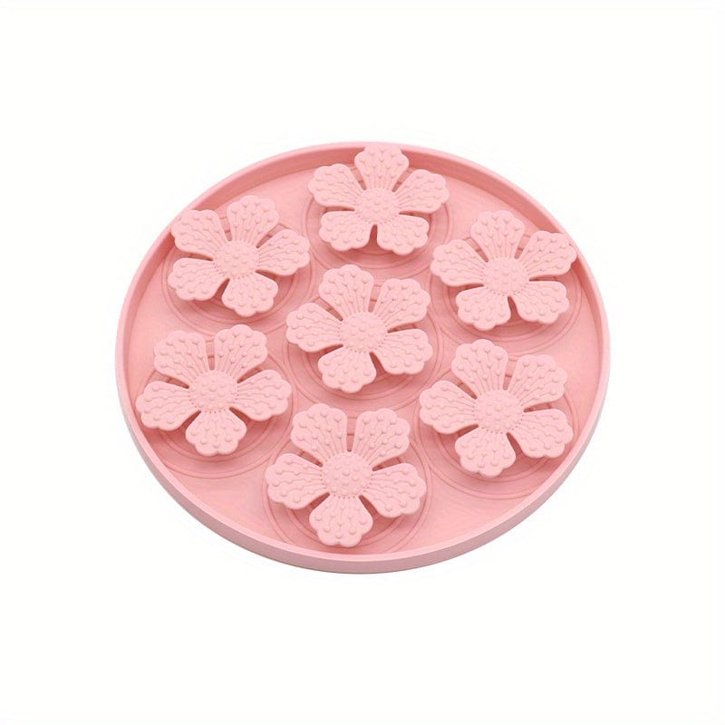 Moule en silicone en forme de fleur rose pour un slow feeder pour chiens, accessoires pour chiens