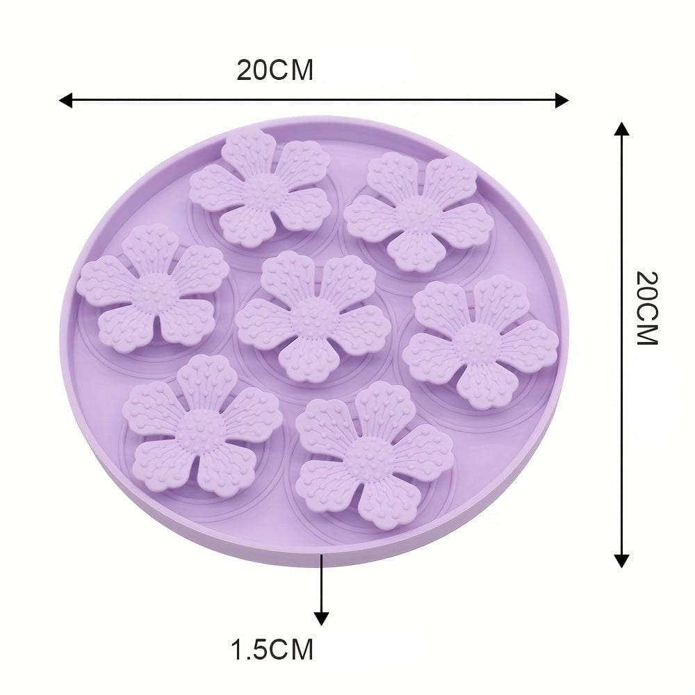 Moule en silicone en forme de fleur lilas pour ralentir l’alimentation des chiens