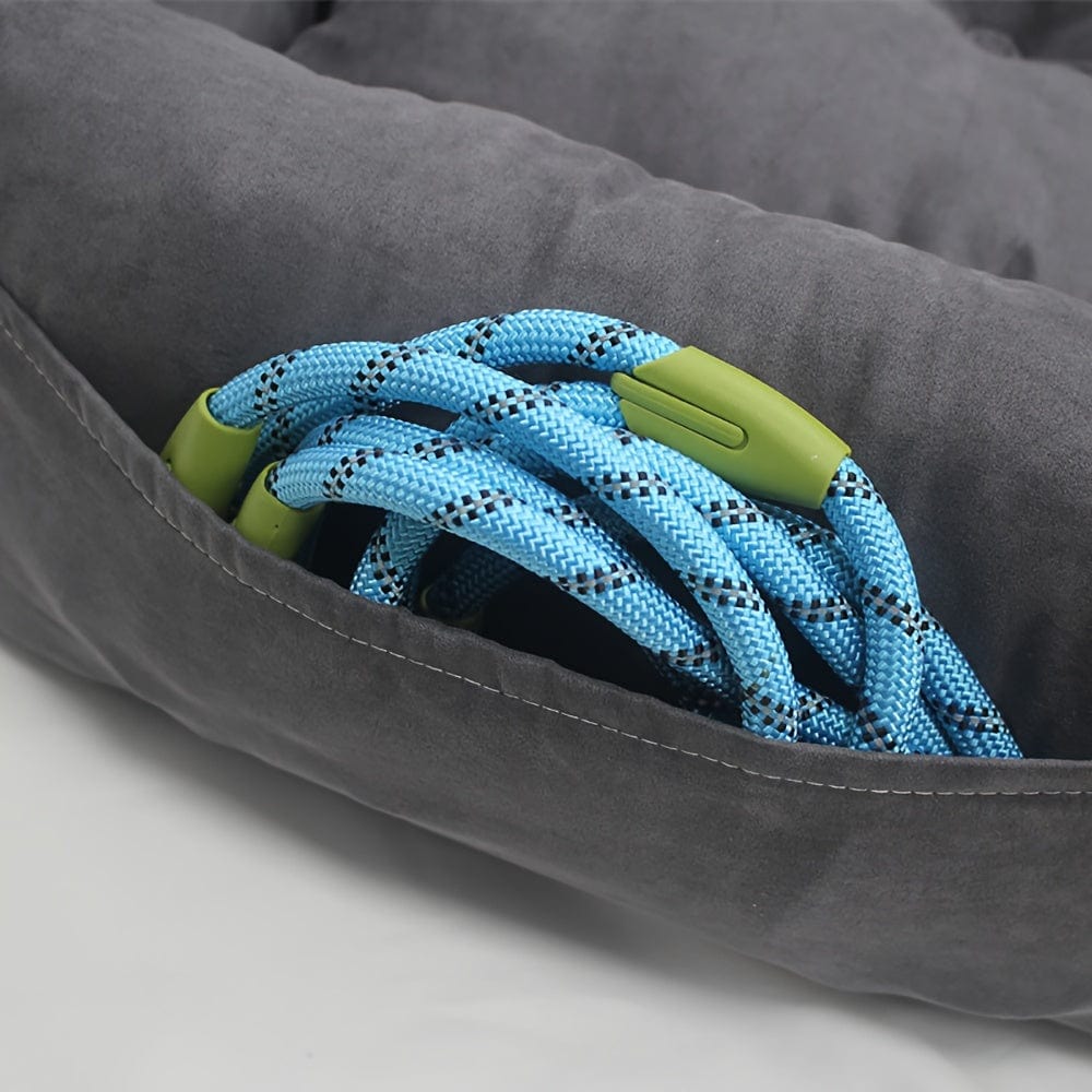 Laisse pour chien bleu et noir avec accents verts, parfait pour grands chiens, accessoires pour chiens