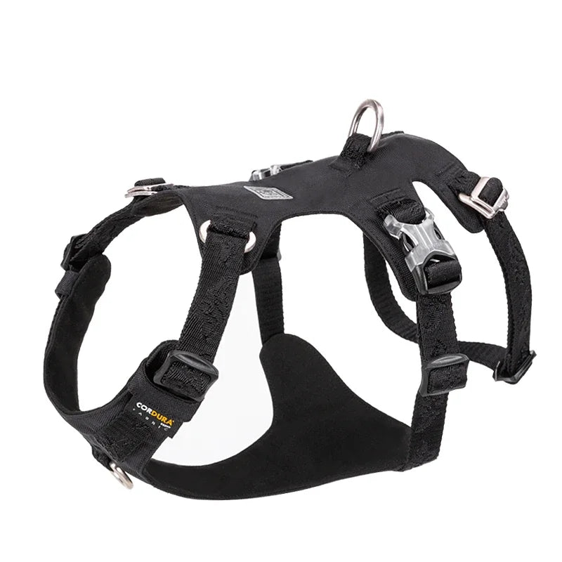 Harnais chien anti traction design double avec boucles duraflex et tissu Cordura