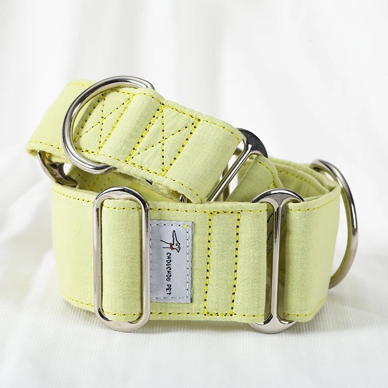 Collier pour chien martingale large réglable en coton pour lévrier