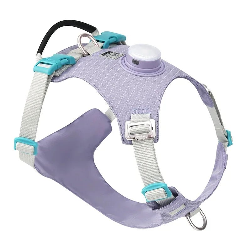 Harnais chien anti traction Truelove avec support GPS, LED rechargeable et réglable