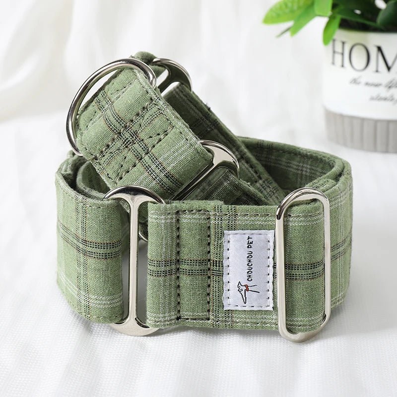 Collier pour chien martingale large réglable en coton pour lévrier