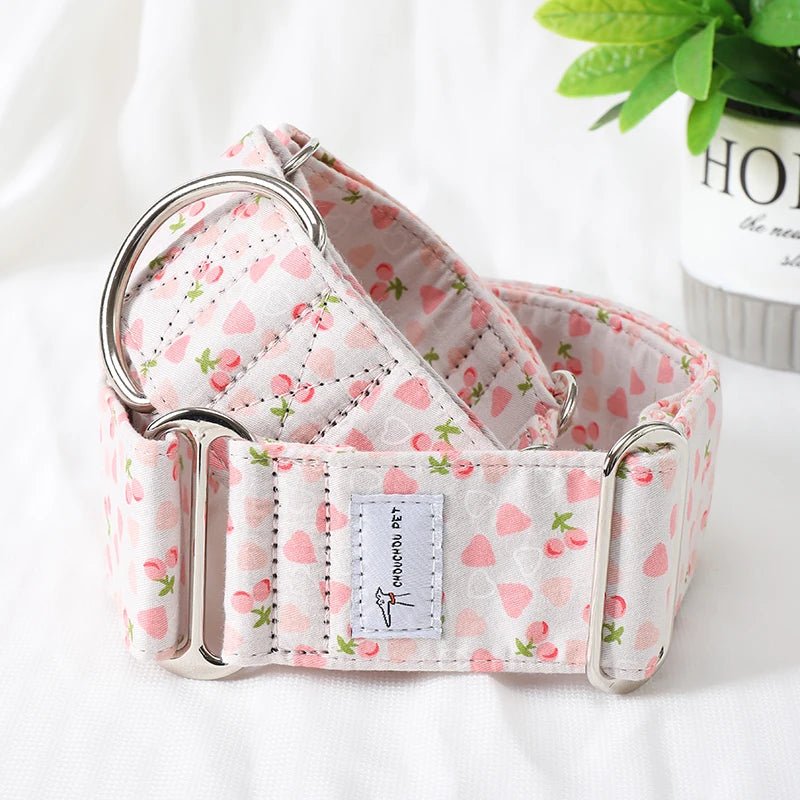 Collier pour chien martingale large réglable en coton pour lévrier