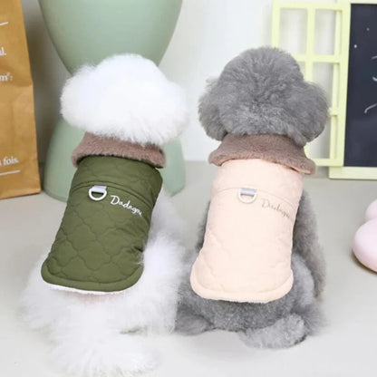 CDDMPET Waterproof Fur Collar Dog Jacket Winter Warm Fleece Dog Clothes for Small Dogs Puppy Pet Vest Chihuahua Yorkie