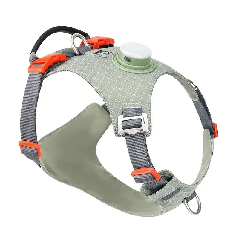 Harnais chien anti traction Truelove avec support GPS, LED rechargeable et lumière