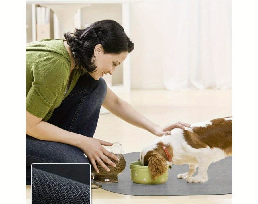 Tapis pour chiens anti-fuite, anti-glisse, facile à nettoyer pour repas sans dégâts