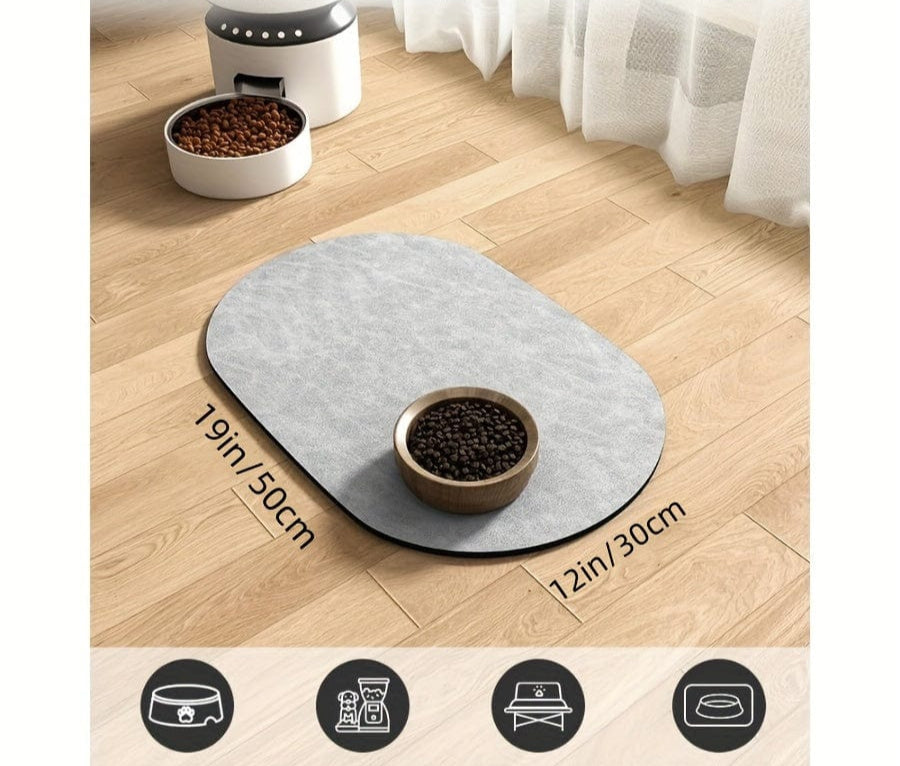 Mat pour chiens en forme d’ovale, accessoires pour chiens, facile à nettoyer