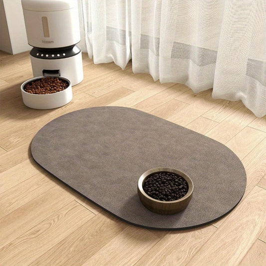Image showing absorbent diatomaceous pet feeding mat for dogs, easy to clean accessoires pour chiens