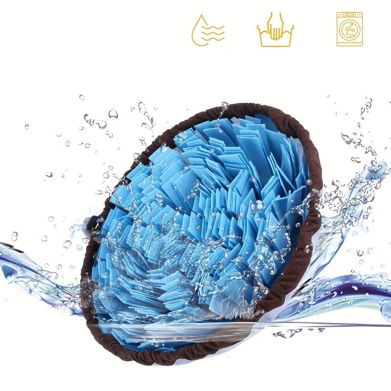Blue and brown snuffle mat for dogs, accessoires pour chiens, stimulation et détente