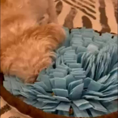 Tapis pour chiens en tissu bleu, accessoire pour chiens, jouet interactif pour stress