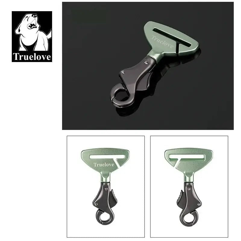 Crochet et boucle en alliage d’aluminium pour attache ceinture sécurité Truelove pour chien