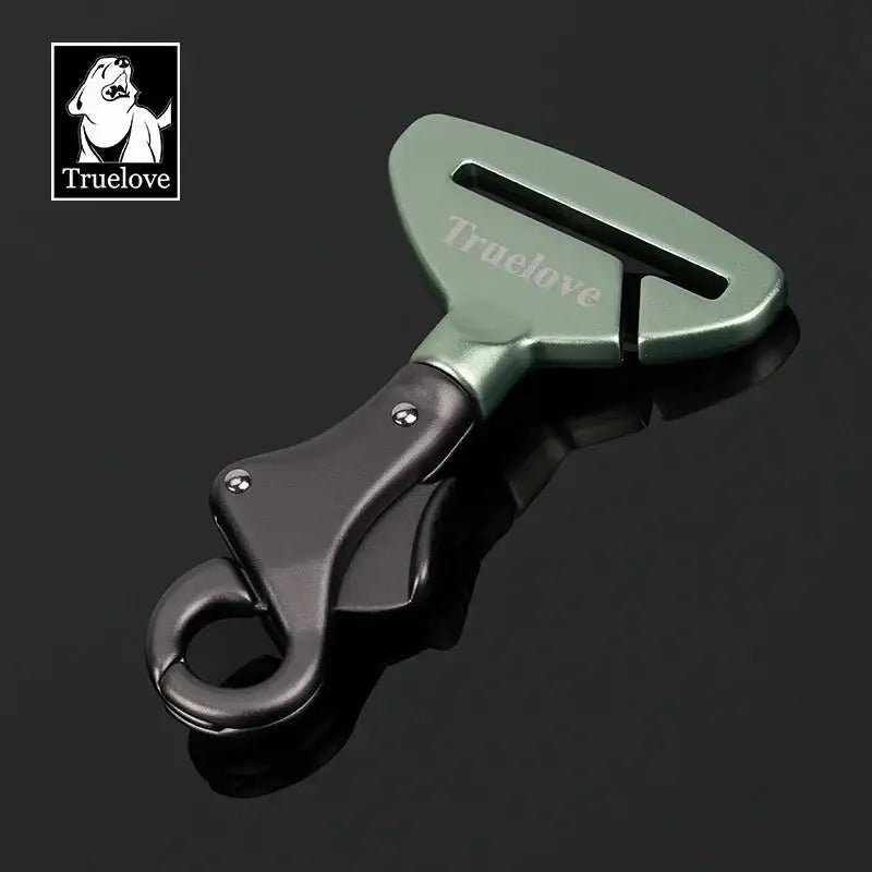 Attache ceinture de sécurité Truelove en alliage d’aluminium avec mousqueton pivotant