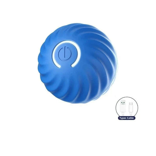 Ball rebondissante interactive bleue résistante aux morsures pour chiens actifs