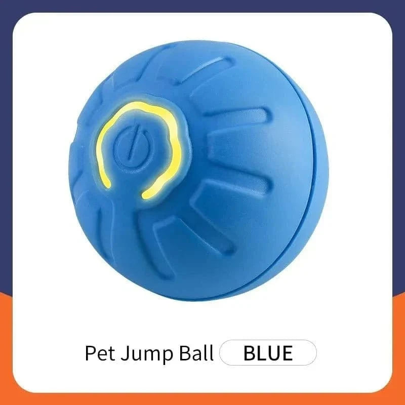 Ball rebondissante interactive résistante aux morsures avec lumière jaune pour animaux