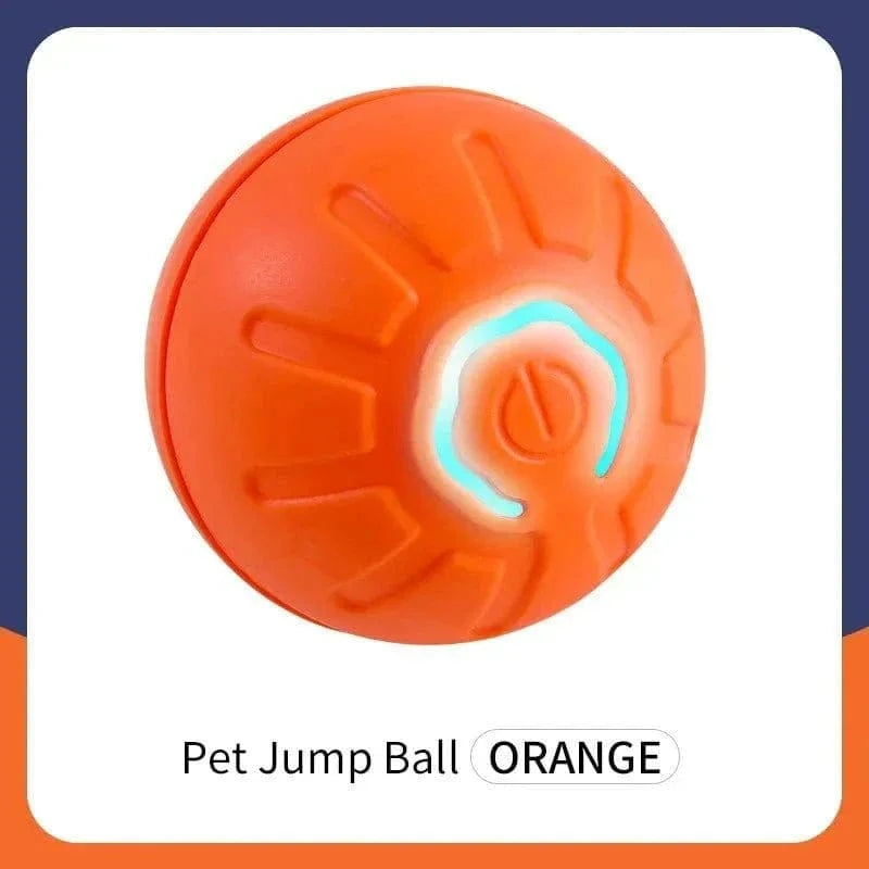 Balle rebondissante interactive orange résistante aux morsures pour pets actifs