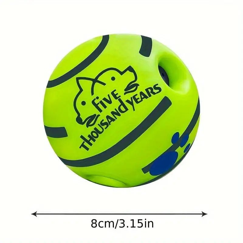 Balle sonore verte résistante, 5 tailles disponibles - 8 cm - 