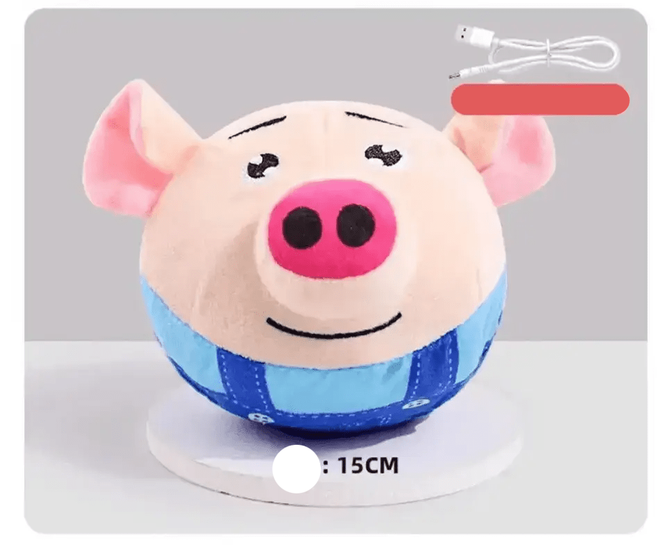 Plaque en peluche douce avec câble USB, jouet boule roulante musicale pour chien