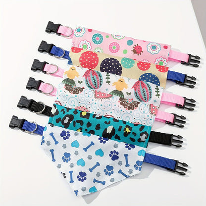 Bandana Style Original avec motifs, réglable, en polyester doux pour chiens