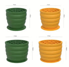 Bol de léchage pour chien antidérapant avec tapis silicone et design honeycomb coloré
