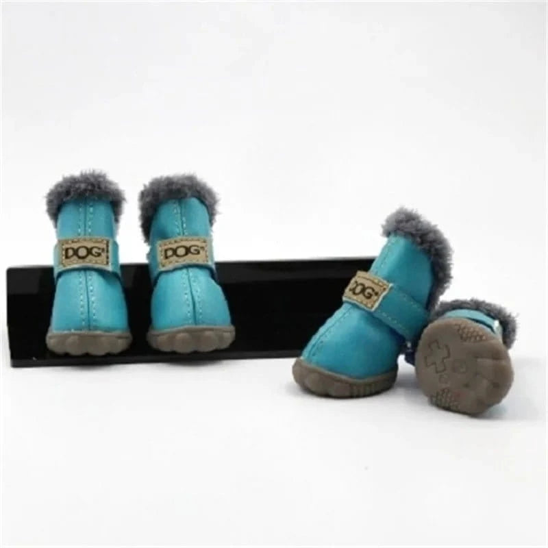 Bottines imperméables à scratch - Bleu - XS