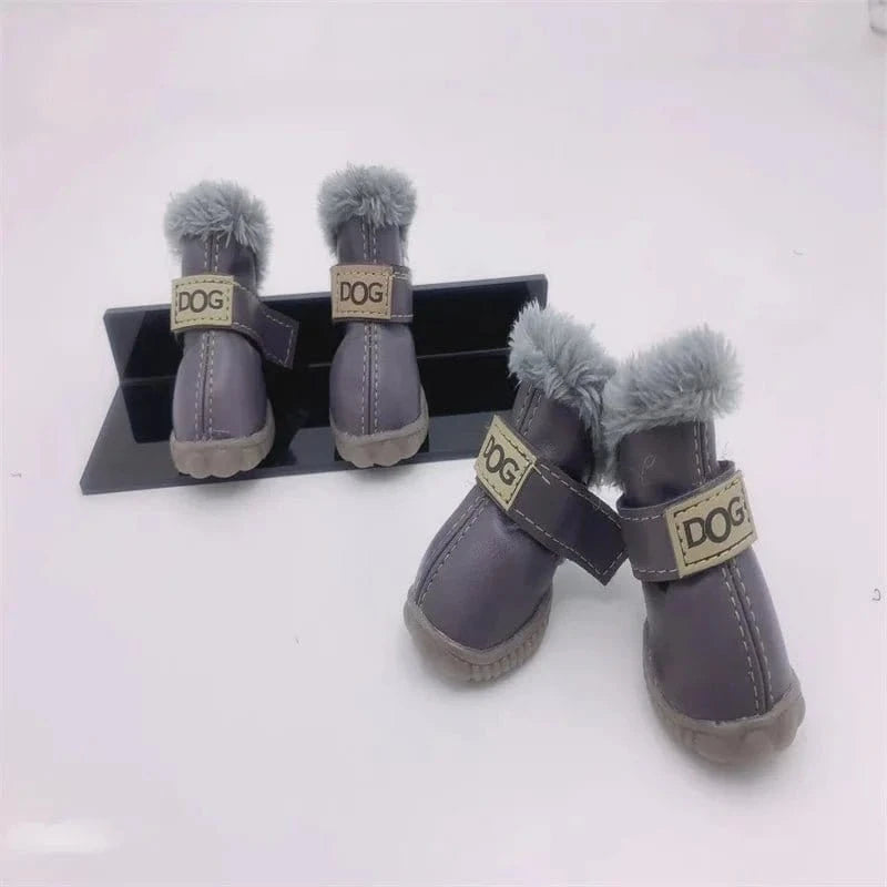 Bottines imperméables à scratch - Gris - XS