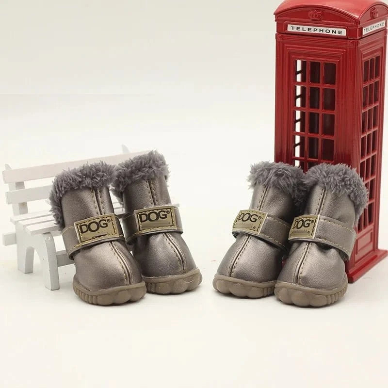 Bottines imperméables à scratch - Argent - XS