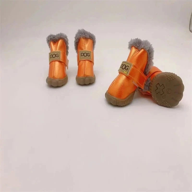 Bottines imperméables à scratch - Orange - XS