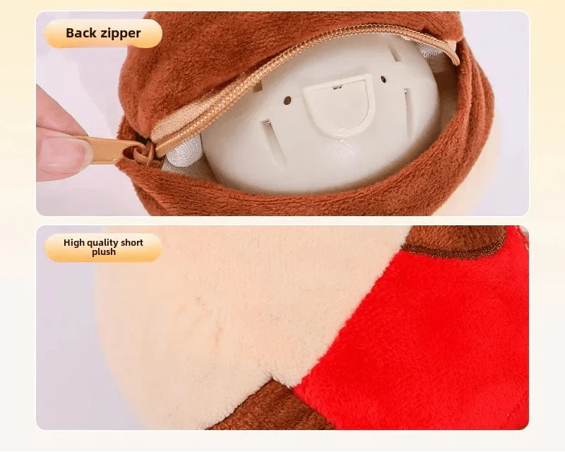 Plush toy avec fermeture éclair arrière, parfait comme jouet interactif électrique USB