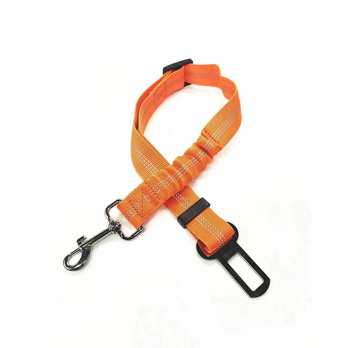 Ceinture de sécurité réglable orange pour chiens, confort optimal et sécurité optimale