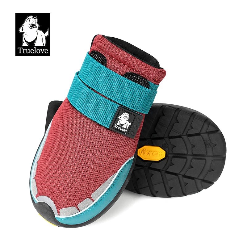Chaussures pour chien Truelove Explorer semelle Vibram antidérapante - Rouge / bleu - XXS